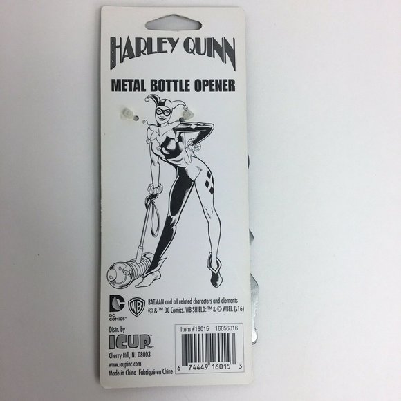 Harley Quinn Metal Bottle Opener DC Comics Batman 5" Superheroes Villains Icup - Picture 6 of 12